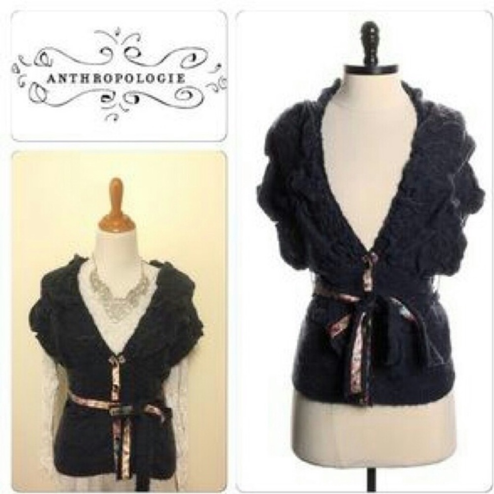 Little bird Anthropologie cardigan med / lg blue